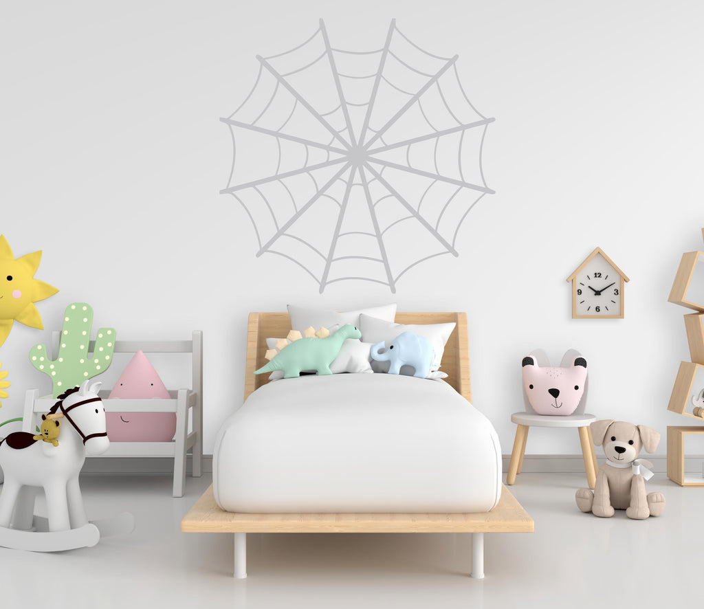 Spider web wall decal Spider web wall sticker Nursery kids room decor Halloween funny scary vinyl art decor Halloween Spooky web decal 739LU