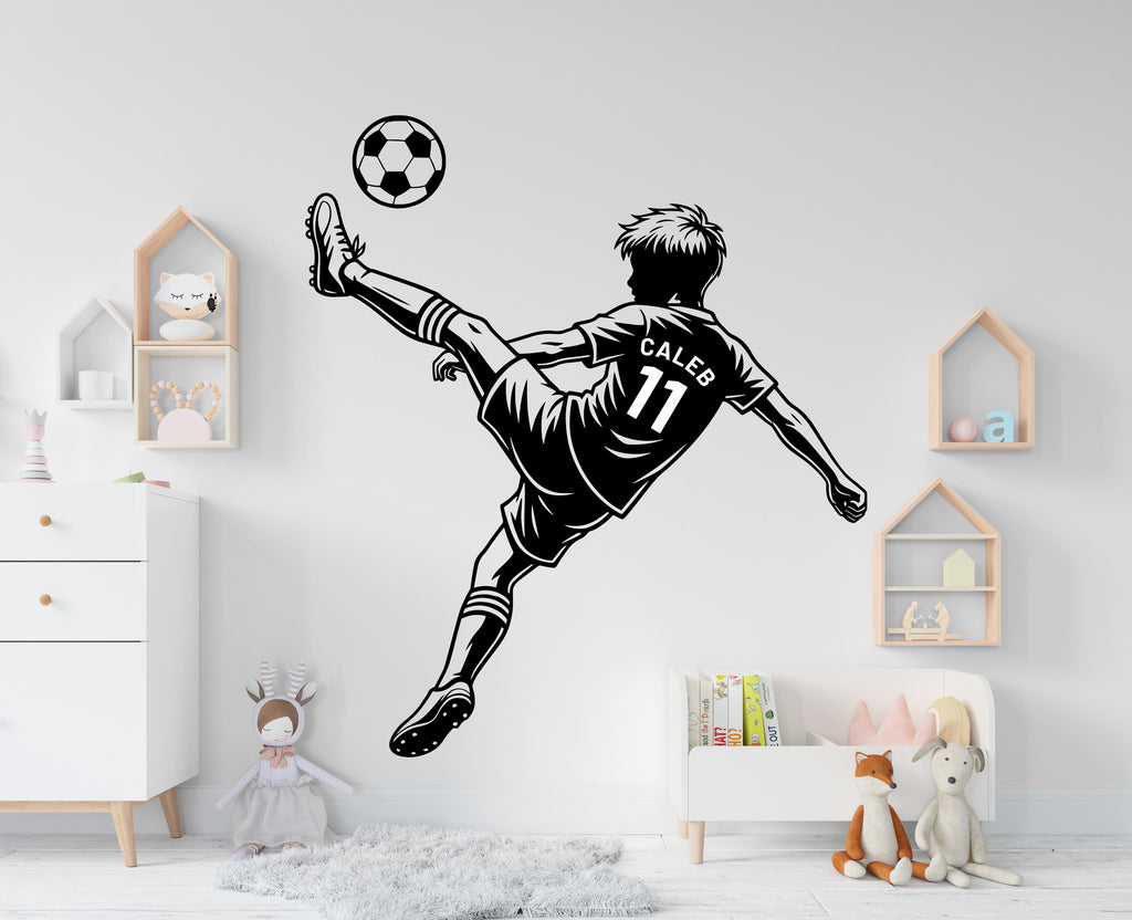 Soccer wall decor, Football Wall Decal Sport Vinyl, Football stickers, Boys Passion, Goal Wall Art, Wall Stickers, Kids Room, Decor