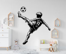 Load image into Gallery viewer, Soccer wall decor, Football Wall Decal Sport Vinyl, Football stickers, Boys Passion, Goal Wall Art, Wall Stickers, Kids Room, Decor