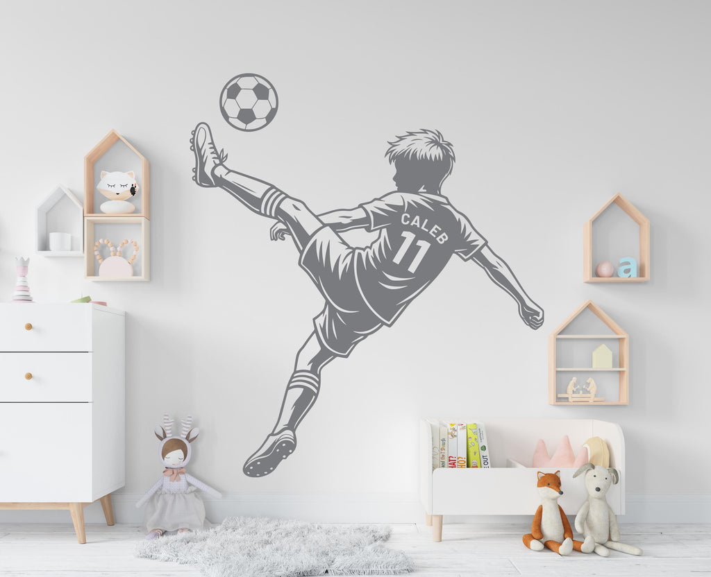 Soccer wall decor, Football Wall Decal Sport Vinyl, Football stickers, Boys Passion, Goal Wall Art, Wall Stickers, Kids Room, Decor