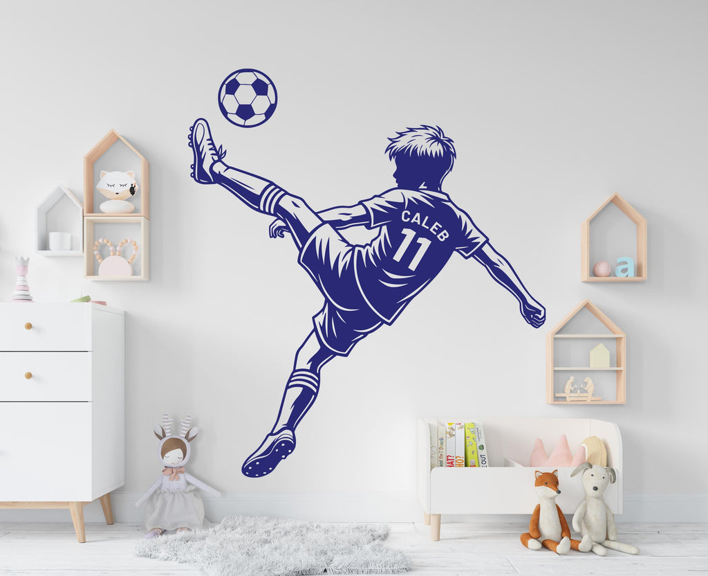 Soccer wall decor, Football Wall Decal Sport Vinyl, Football stickers, Boys Passion, Goal Wall Art, Wall Stickers, Kids Room, Decor