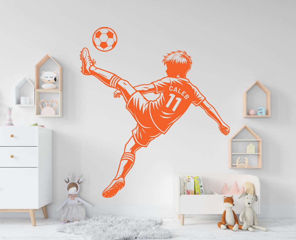 Soccer wall decor, Football Wall Decal Sport Vinyl, Football stickers, Boys Passion, Goal Wall Art, Wall Stickers, Kids Room, Decor