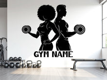 Load image into Gallery viewer, Couple Gym Wall Decal Fitness Wall Art Decor Gift Home Workout Sticker Motivational