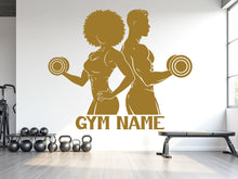 Load image into Gallery viewer, Couple Gym Wall Decal Fitness Wall Art Decor Gift Home Workout Sticker Motivational