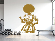 Load image into Gallery viewer, Karate Girl Wall Decal Girl Karate wall Decor Sport Art Vinyl Karate Wall Stickers Bedroom Gym Workout Girl Motivation wall art