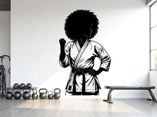 Load image into Gallery viewer, Karate Girl Wall Decal Girl Karate wall Decor Sport Art Vinyl Karate Wall Stickers Bedroom Gym Workout Girl Motivation wall art