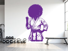 Load image into Gallery viewer, Karate Girl Wall Decal Girl Karate wall Decor Sport Art Vinyl Karate Wall Stickers Bedroom Gym Workout Girl Motivation wall art