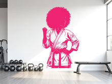 Load image into Gallery viewer, Karate Girl Wall Decal Girl Karate wall Decor Sport Art Vinyl Karate Wall Stickers Bedroom Gym Workout Girl Motivation wall art