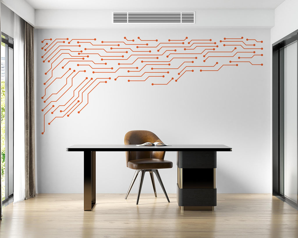 Circuit Board Wall Decal, Tech Office Decor