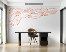 Load image into Gallery viewer, Circuit Board Wall Decal, Tech Office Decor