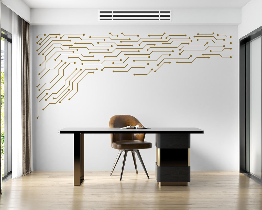 Circuit Board Wall Decal, Tech Office Decor