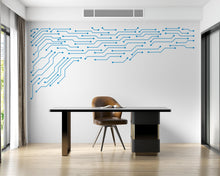 Load image into Gallery viewer, Circuit Board Wall Decal, Tech Office Decor