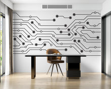 Load image into Gallery viewer, Circuit Board Wall Decal, Tech Office Decor