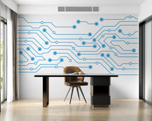 Load image into Gallery viewer, Circuit Board Wall Decal, Tech Office Decor