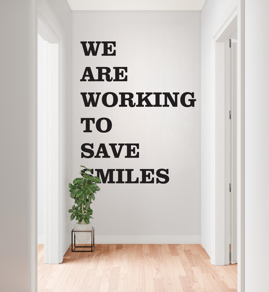 Dental wall decor Smile Dental Stickers Dental Clinic Wall Decal Door Wall Sticker Dental Clinic Wall Décor Tooth wall decal Art
