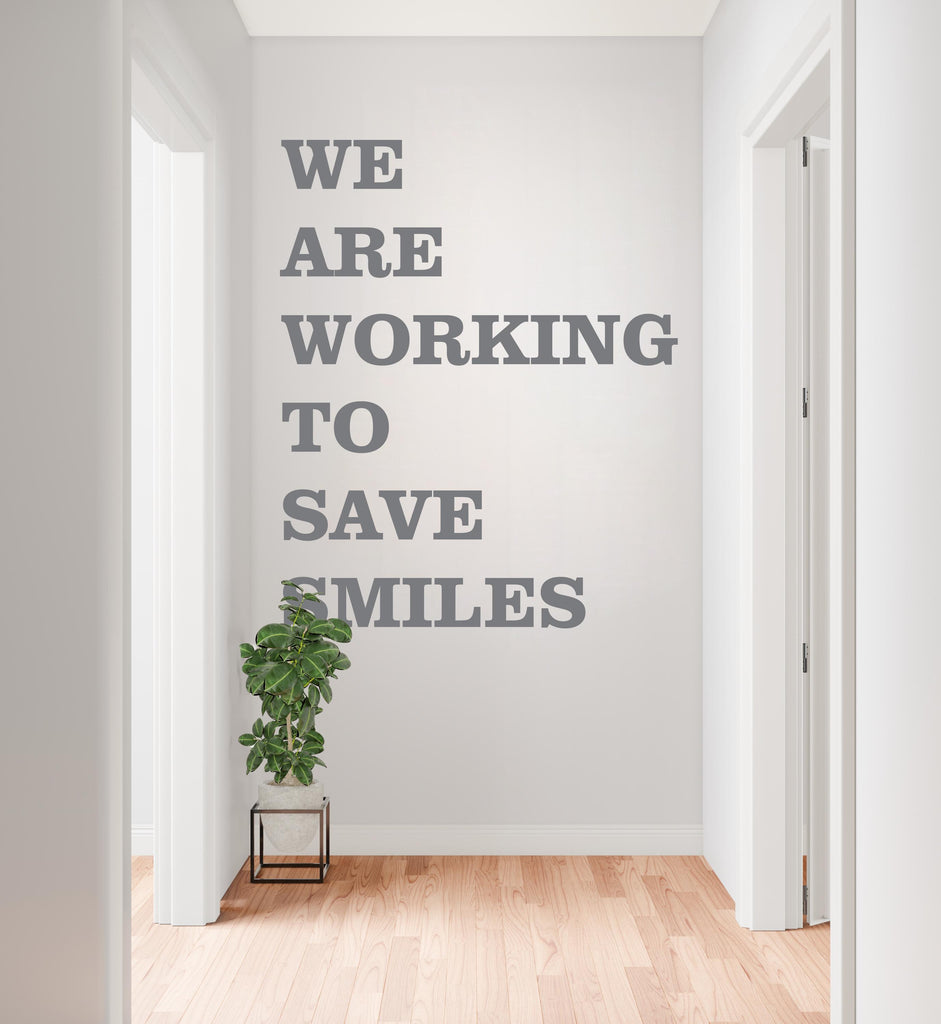 Dental wall decor Smile Dental Stickers Dental Clinic Wall Decal Door Wall Sticker Dental Clinic Wall Décor Tooth wall decal Art