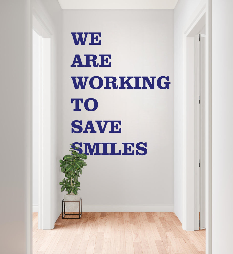 Dental wall decor Smile Dental Stickers Dental Clinic Wall Decal Door Wall Sticker Dental Clinic Wall Décor Tooth wall decal Art