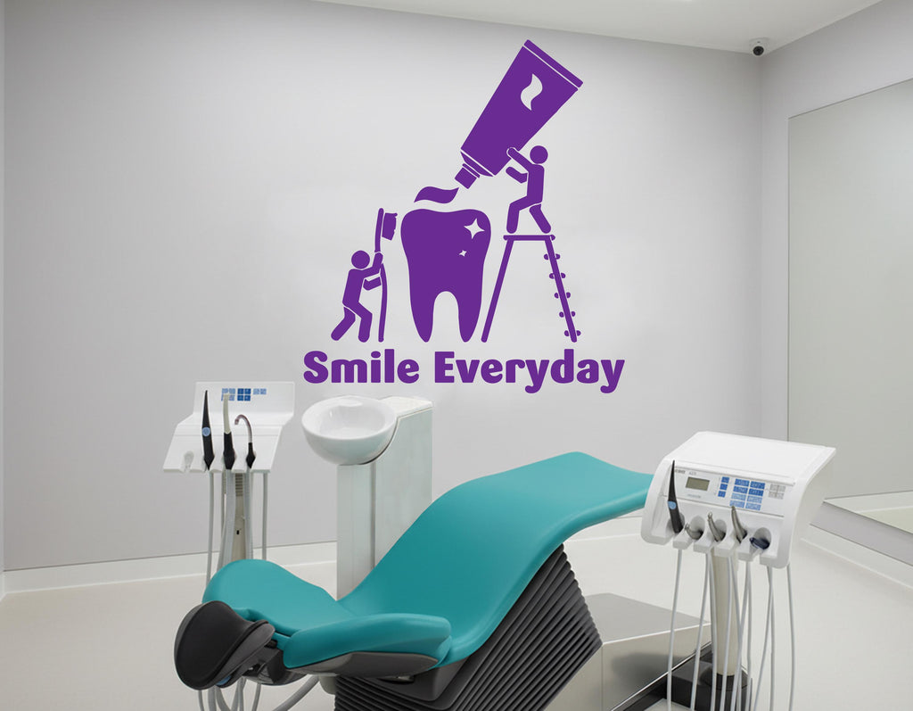 Dental wall decor Smile Dental Stickers Dental Clinic Wall Decal Door Wall Sticker Dental Clinic Wall Décor Tooth wall decal Art