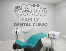 Load image into Gallery viewer, Dental Family wall decor Smile Dental Stickers Dental Clinic Wall Decal Door Wall Sticker Dental Clinic Wall Décor Tooth wall decal
