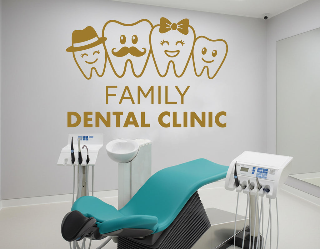 Dental Family wall decor Smile Dental Stickers Dental Clinic Wall Decal Door Wall Sticker Dental Clinic Wall Décor Tooth wall decal