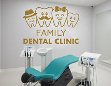 Load image into Gallery viewer, Dental Family wall decor Smile Dental Stickers Dental Clinic Wall Decal Door Wall Sticker Dental Clinic Wall Décor Tooth wall decal