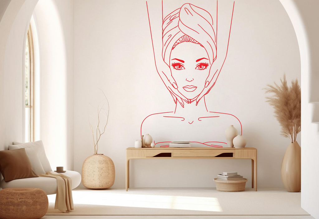 Facial SPA Wall Decal Aesthetic Beauty Salon Gifts Wall Decor Lashes Stickers Make up Unique Gift