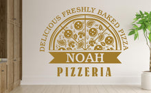 Load image into Gallery viewer, Custom Name Pizza Wall Decal | Restaurant Pizzeria Decor