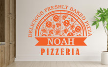 Load image into Gallery viewer, Custom Name Pizza Wall Decal | Restaurant Pizzeria Decor