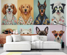 Load image into Gallery viewer, Grooming Salon Wallpaper | Dog SPA Wall Mural | Peel and stick