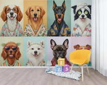 Load image into Gallery viewer, Grooming Salon Wallpaper | Dog SPA Wall Mural | Peel and stick
