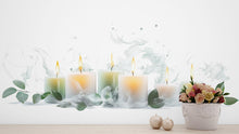 Load image into Gallery viewer, Candle Wall Mural, Spa Wall Decor, Relaxing Bathroom Wallpaper, Zen Candle Wall Art, Wellness Wall Mural, Peel and Stick Wallpaper 494mv