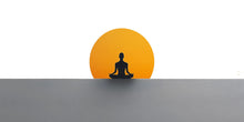 Load image into Gallery viewer, Meditation Wall Decal, Yoga Wall Decal, Zen Wall Sticker, Minimalist Meditation Art, Spiritual Wall Decor, Yoga Room Wall Decal, 500mv