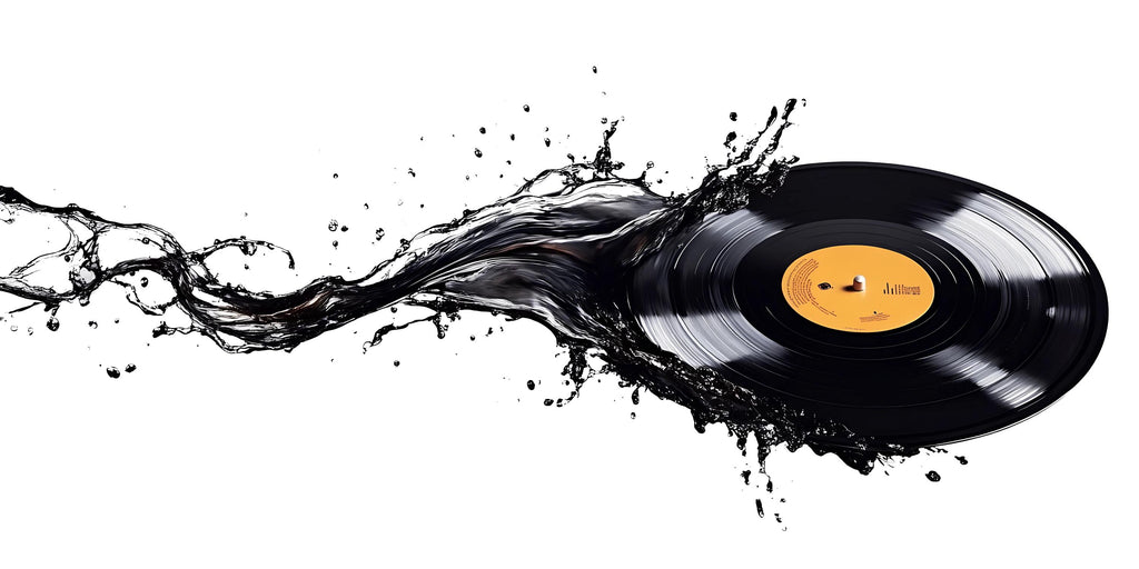 Vinyl Record Wall Decal, Music Wall Sticker, Record Splash Wall Art, DJ Wall Decor, Music Lover Gift, Modern Music Room Decor, 508mv