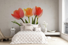 Load image into Gallery viewer, Tulip Flower Wall Decal, Floral Wall Sticker, Large Flower Wall Art, Spring Flower Wall Decor, Flower Decal, Botanical Wall Decor, 003gm