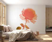 Load image into Gallery viewer, Rose Flower Wall Decal, Large Floral Wall Sticker, Rose Wall Art, Botanical Wall Decor, Romantic Wall Decal, Flower Wall Decor, 004gm