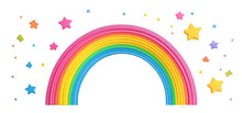 Load image into Gallery viewer, Rainbow Wall Decal Kids Room, Rainbow Wall Sticker, Nursery Rainbow Wall Art, Rainbow Wall Decor, Kids Decal, Playroom Wall Sticker, 007gm