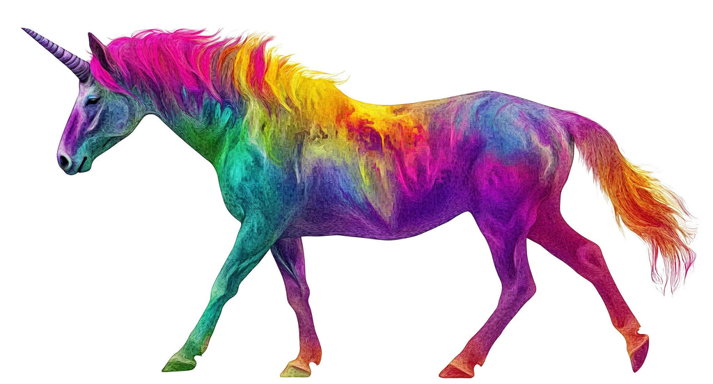 Unicorn Wall Decal Rainbow, Colorful Unicorn Wall Sticker, Fantasy Wall Art, Kids Room Wall Decor, Unicorn Bedroom Decor, Wall Decal 009gm