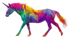 Load image into Gallery viewer, Unicorn Wall Decal Rainbow, Colorful Unicorn Wall Sticker, Fantasy Wall Art, Kids Room Wall Decor, Unicorn Bedroom Decor, Wall Decal 009gm