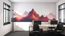 Load image into Gallery viewer, Mountain Wall Decal Landscape, Mountain Wall Art Sticker, Nature Wall Decor, Modern Mountain Wall Decal, Panorama Art, Wall Decor, 015gm