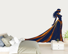 Load image into Gallery viewer, Goddess Wall Decal, Woman Silhouette Wall Sticker, Elegant Female Wall Art, Bedroom Wall Decal, Boho Wall Decor, Modern Wall Art, 021gm