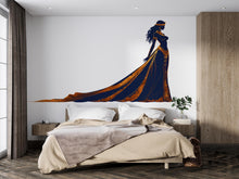 Load image into Gallery viewer, Goddess Wall Decal, Woman Silhouette Wall Sticker, Elegant Female Wall Art, Bedroom Wall Decal, Boho Wall Decor, Modern Wall Art, 021gm