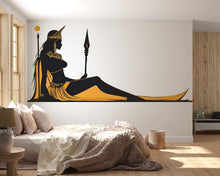 Load image into Gallery viewer, Egyptian Goddess Wall Decal, Cleopatra Wall Sticker, Egyptian Wall Art, Goddess Wall Decor, Bedroom Wall Decal, Egyptian Decor, 022gm