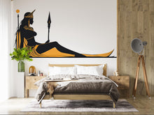 Load image into Gallery viewer, Egyptian Goddess Wall Decal, Cleopatra Wall Sticker, Egyptian Wall Art, Goddess Wall Decor, Bedroom Wall Decal, Egyptian Decor, 022gm