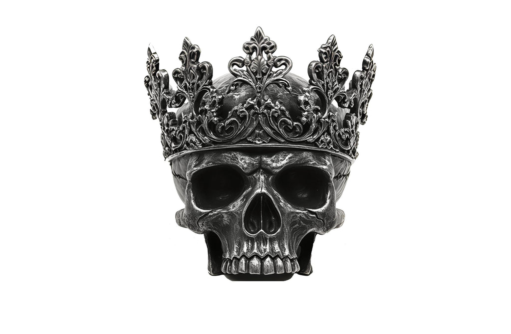Crowned Skull Wall Decal, Skull Wall Sticker, Gothic Skull Wall Art, King Skull Wall Decor, Dark Aesthetic Wall Decal, Skull Wall Art 027gm