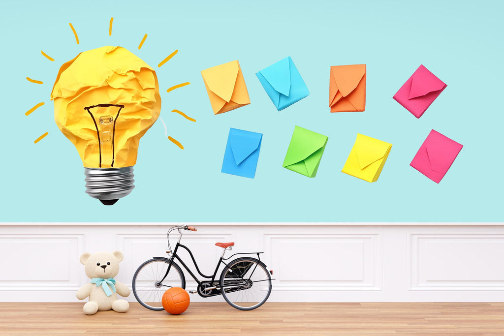 Light Bulb Wall Decal, Kids Learning Wall Art, Classroom Wall Decal, Idea Lightbulb Sticker, Kids Room Wall Decor, Study Room Decor, 031gm
