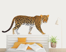 Load image into Gallery viewer, Leopard Wall Decal, Safari Animal Wall Sticker, Jungle Animal Wall Art, Leopard Wall Decor, Safari Nursery Decor, Animal Wall Decal, 032gm