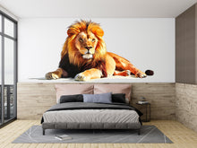 Load image into Gallery viewer, Lion Wall Decal, Lion Wall Art, Animal Wall Decor, Lion Wall Sticker, Wildlife Wall Art, Safari Nursery Decor, Animal Wall Decal, 034gm