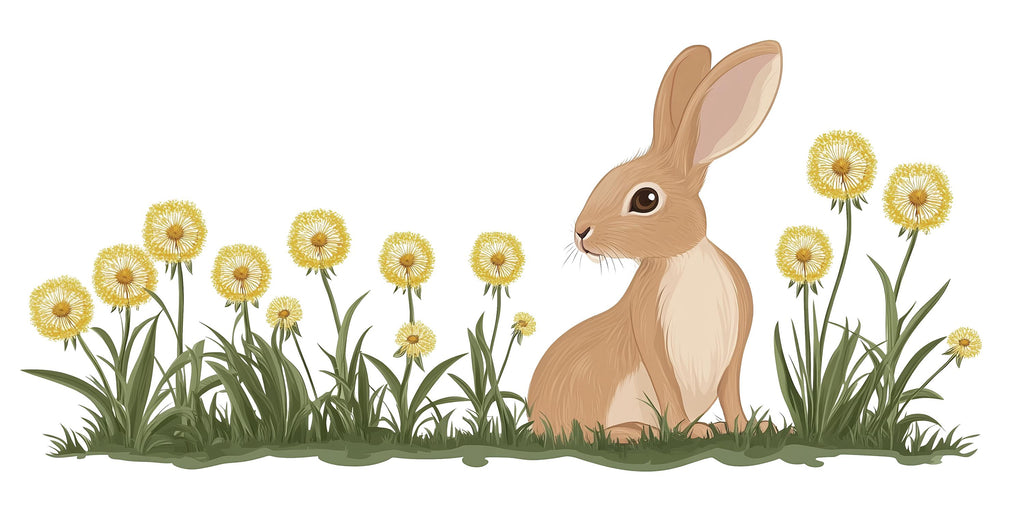 Rabbit Wall Decal, Bunny Wall Sticker, Nursery Wall Decor, Woodland Animal Wall Art, Kids Room Wall Decal, Baby Room Wall Mural, 040gm