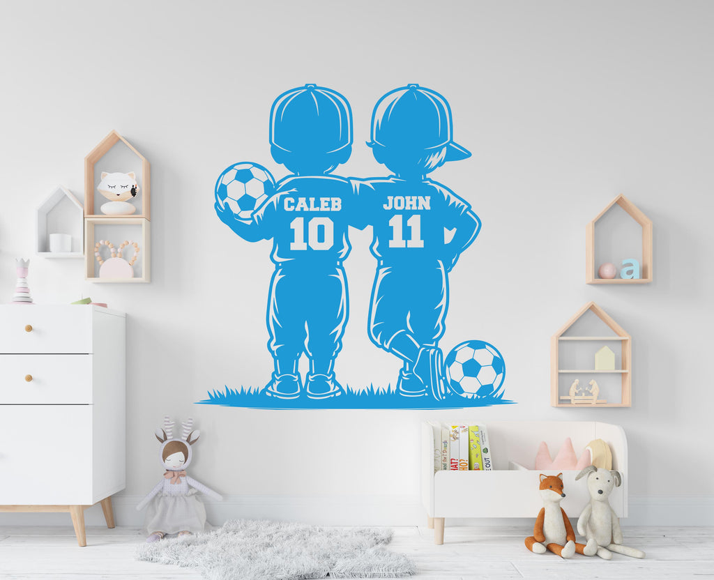 Brother Soccer wall decor, Custom Wall Decal Sport Vinyl, Soccer stickers, Boys Passion, Soccer Wall Art, Wall Stickers, Kids Room