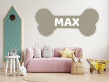 Load image into Gallery viewer, Personalized Dog Name Wall Decal | Custom Pet Name Sign | Dog Bone Wall Sticker | Boho Pet Decor | Modern Dog Room Wall Art | Grooming 743LU